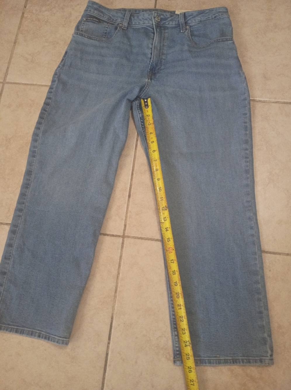 Calvin Klein Jeans Women's Straight Leg Light Blue Denim - Picture 5 of 12
